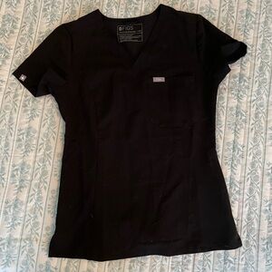 Figs Black Technical Collection scrub Top